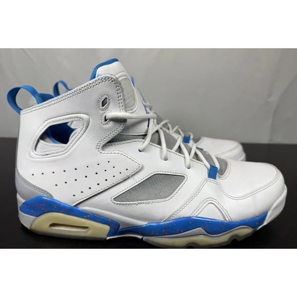 Nike Air Jordan Flight Club 91 White Blue Size 12 555475-104 Men's Shoes